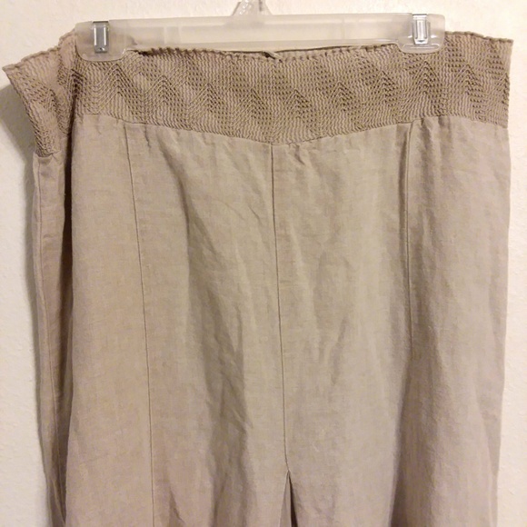 CAbi Cream Tan Linen Long Maxi Skirt - Picture 5 of 8